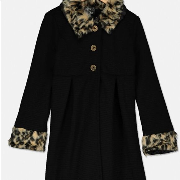 Pink & Violet Animal Print 2 Pc Dress and Coat set Size 6 Pre-Loved - Picture 2 of 9